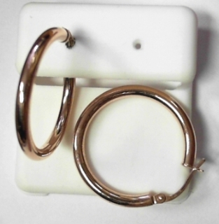 ROSEGOLD 2.5MM/25MM CREOLE HOOP