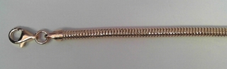 CDTD31400 SILVER 45CM ROSE PLATED SNAKE CHAIN