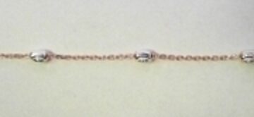 G035 RED PLATED ANCHOR CHAIN WITH SILBALL