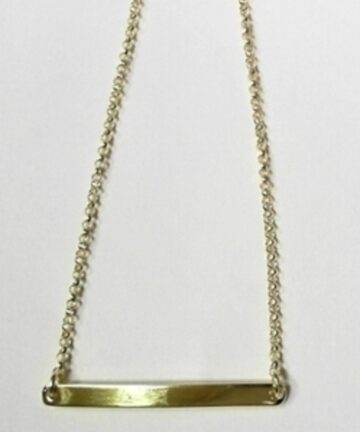 BAR ON YELLOW PLATED BELCHER