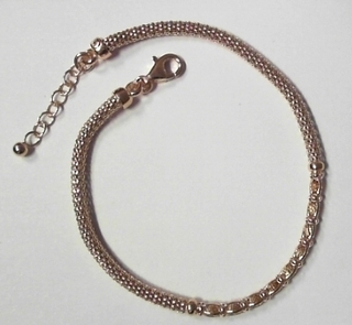 G-300 ROSE PLATED MESH MONA LISA BRACELET