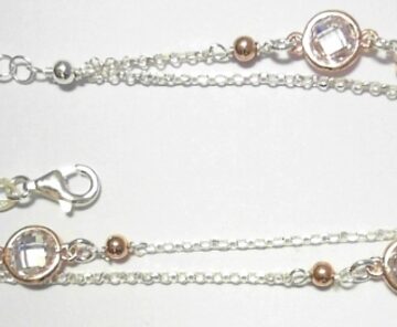 ROSE CZ & BALLS ON THIN BELCHER BRACE