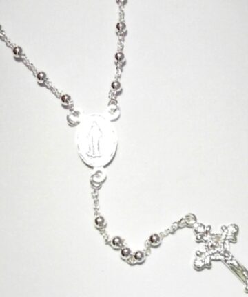 GAUGE035 BALLS ROSARY/CRUCIFIX