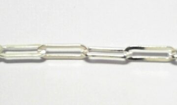SILVER PAPER CLIP CHAIN 4MM