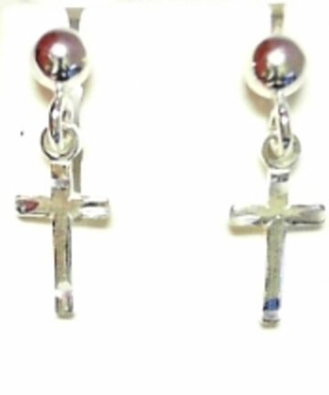 SMALL CROSS ON BALL STUD