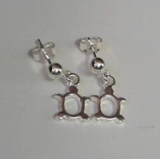 SILVER TURTLE EARRINGS