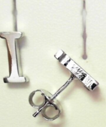 Sterling Silver EARRING ALPHABET