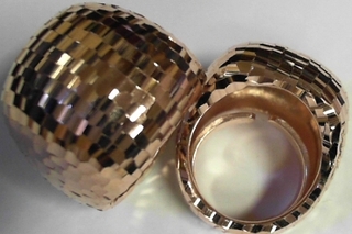 STERLING SILVER ROSE PLATED DRESS RING