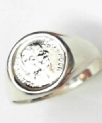 STERLING SILVER PESOS COIN RING