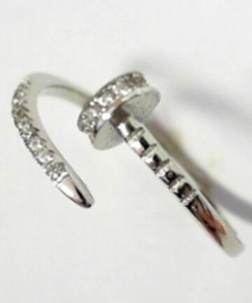 SILVER FANCY CZ DRESS RING
