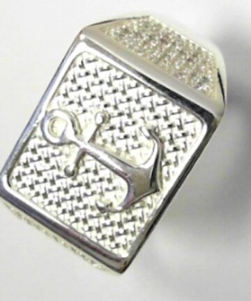 SILVER GENTS ANCHOR RINGS