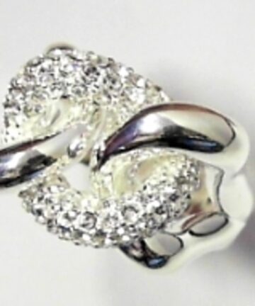 SMALL SILVER CZ CHAIN LINK DRESS RING