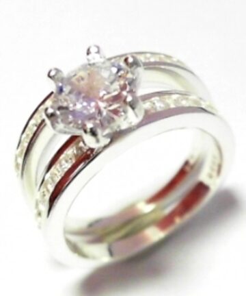 ROUND CZ 6CLAW WEDDING TWINSET