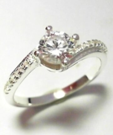 SILVER 4CLAW FANCY DRESS RING