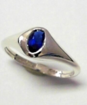 SMALL BLUE OVAL KIDS RING