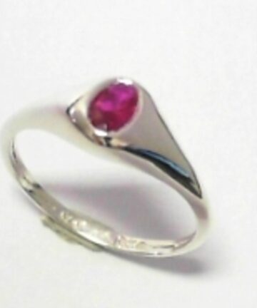 SML RED OVAL KIDS RING