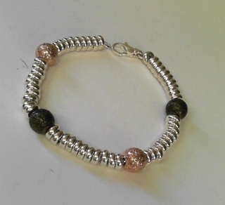 OVAL BELCHER WTH BROWN & ROSE BALL RING