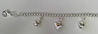 Sterling Silver BRACELET HEART
