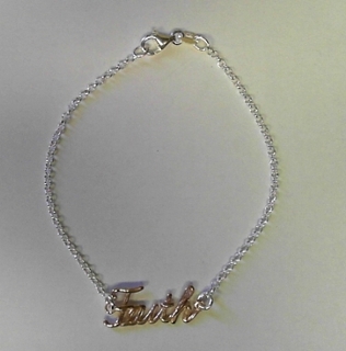 SILVER FANCY BRACELET 2 TONE FAITH