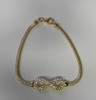 MESH BRACELET WITH INFINITY AND C/Z