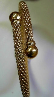 SILVER - YELLOW MESH SLAVE BANGLE