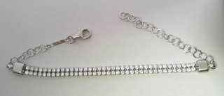 SILVER FANCY DBL STRAND C/Z