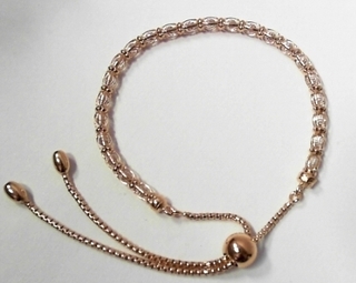 ROSE PLATED MONA LISA BALL BRACELET