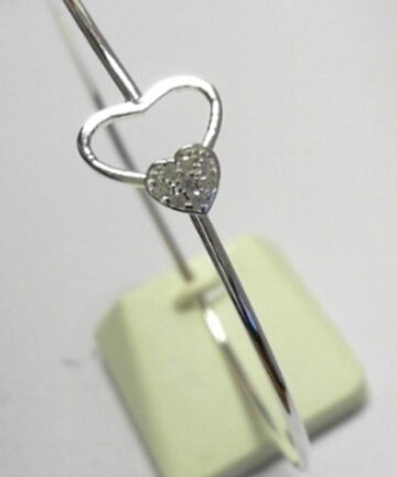 FULL ROUND CZ HEART BANGLE