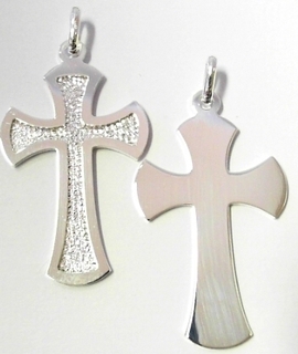 SILVER MED FANCY CROSS