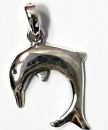 SILVER CURVED DOLPHIN PENDANT