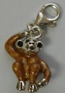 ENAMEL MONKEY WITH ITALIAN CLASP