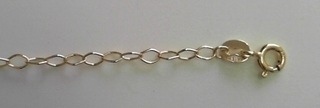 N208-19 9CT GOLD - OPEN LINK - LIGHT WEIGHT  2.2MM  19CM