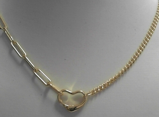 S944Y45  FANCY NECKLACE WITH HEART 3.7MM