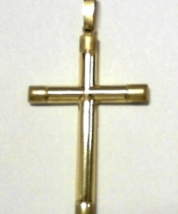 PN--424 9CT PLAIN CROSS WITH SATIN ENDS