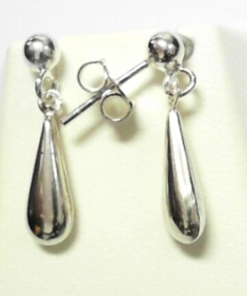 SE-1446 SILVER MEDIUM TEARDROP WITH POST