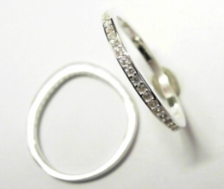 SR-1902 SILVER HALF ETERNITY BAND