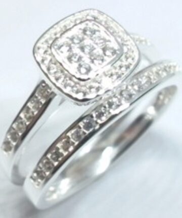 SR-1909 FLAT SQUARE TOP CZ TWINSET