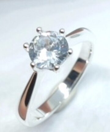 SR-1914 ROUND 6CLAW CZ DRESS RING