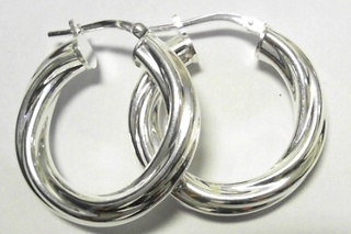 SE-1411 PATTERNED HINGED HOOPS 4/15MM
