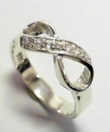 SR-1936 SILVER CZ INFINITY DRESS RING