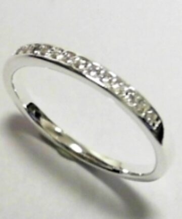 SR-1938 SILVER CZ HALF ETERNITY BAND