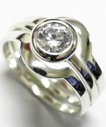 SR-1941 SILVER CZ IN TUBE SETTING TRIPSET