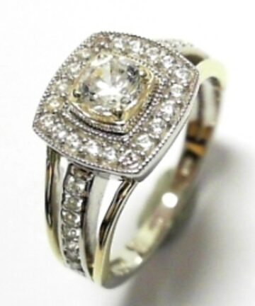 GSR-470  SQUARE TOP CZ FANCY DRESS RING