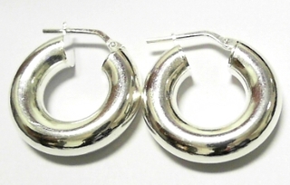 SE-1398 SILVER 5/10MM CREOLE HOOP