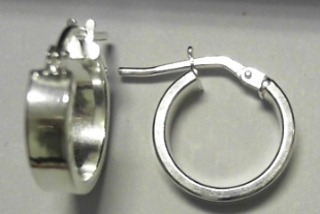 SE-1414 SILVER FLAT 3.5/10MM HINGED HOOP