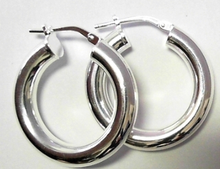 SE--879 SILVER 4/15MM TUBE HINGED HOOP