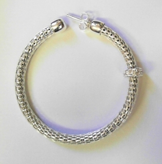 SE--881 SILVER FANCY HOOP MESH STYLE
