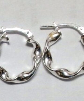 SE--998 SILVER TWISTED HOOP 3/10MM