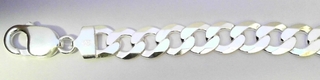 S040F23 SILVER 10MM CURB BRACELET