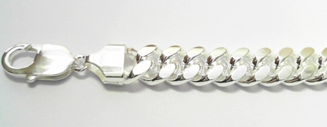 S966-23 SILVER 10.6MM HEAVY CUBAN BRACELET